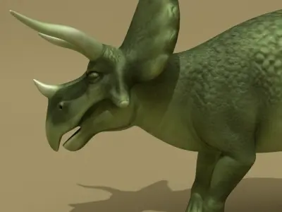 Triceratops Rigged Low-poly 3D model