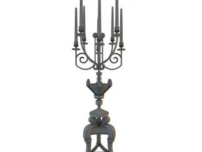 Vintage Candlestick  3D model