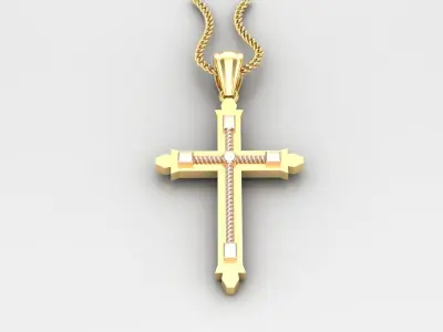 Cross Light Gold 4CP080 3DM STL 3D print model