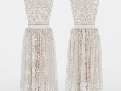 wedding dress 3D model