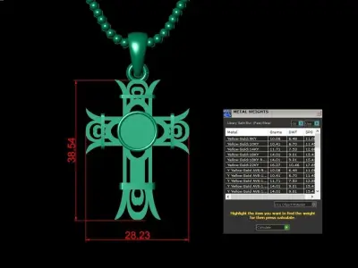 Light Gold Cross New Design  CP 21 3D print model