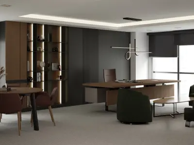 Detailed Manager-Boss Office 3D model