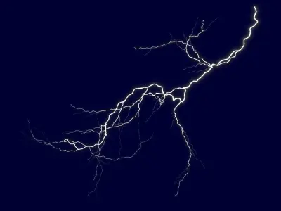 Realistic 3D Lightning CA-04 Low-poly 3D model