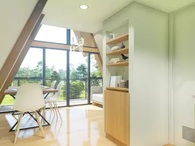 Elevated A-Frame Cabin with Modern Split-Loft Design 3D Model Low-poly 3D model