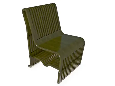 A chair made of sections 3D model