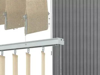 Blinds and curtains 3D model
