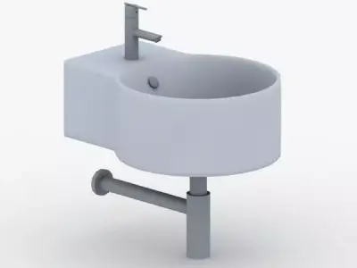 1610 - Sink Low-poly 3D model