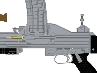 Stoner 63 LMG 3D model