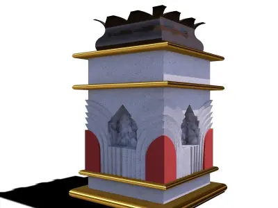 Tulsi Plant 3D model Low-poly 3D model