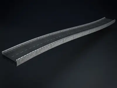 HIGHWAY AND ROAD SET ESSENTIAL PACK Low-poly 3D model