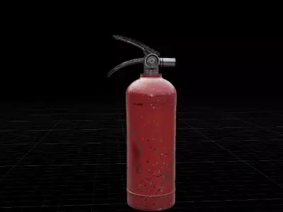 Fire Extinguisher Safety Prop 3D Model Game Ready Low-poly 3D model