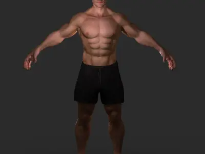 Full Male Body With Skeleton 3D model