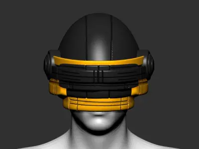 helmet high poly sculpt 3d printable 3D model
