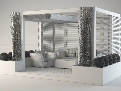 Modern pergola 3D model