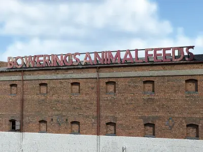 Abandoned Old Factory Low Poly 3d Model Low-poly 3D model