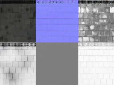 Scanned Seamless Wet Floor Tiles PBR Textures Texture