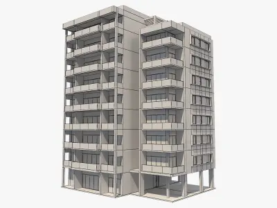 Apartment Building 3 3D model