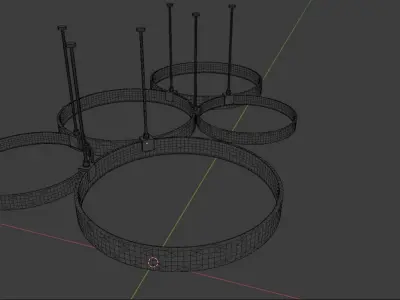 Circle lamp Free 3D model