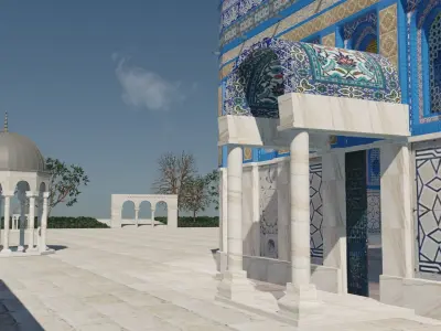 JERUSALEM THE DOME OF THE ROCK AND ITS SURROUNDINGS 3D model