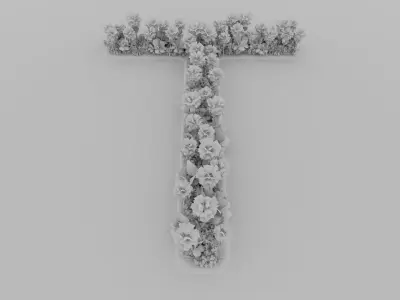 T Alphabet Island 3D model