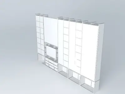 Stenka wall with window Free 3D model