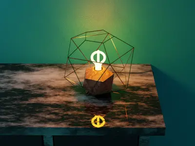 disk lamp2 Low-poly 3D model