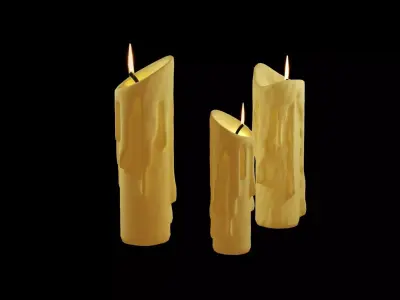CANDLE candles Low-poly 3D model
