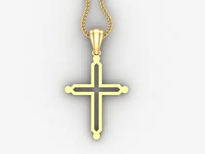Cross Light Gold 4CP025 3DM STL 3D print model
