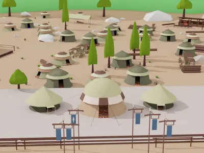 Kayi kabila In Lowpoly Style Low-poly 3D model