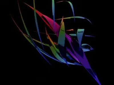 Crystal colorful abstract design 3D model