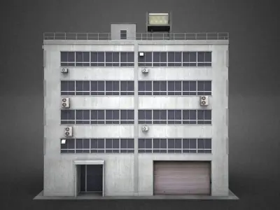 Japan building 13 model in Lightwave 3D 3D model