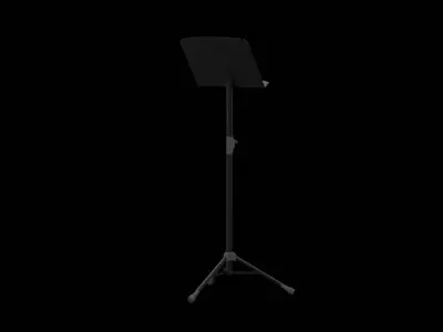 Music Notes Stand Low-poly 3D model