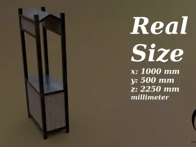 Trade stand 19 R Low-poly 3D model