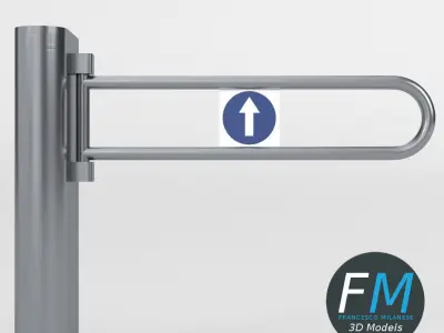 Swing barrier gate 3D model