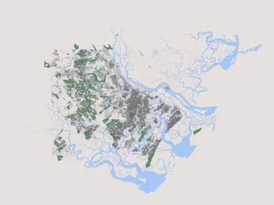 Savannah City Georgia 3D model