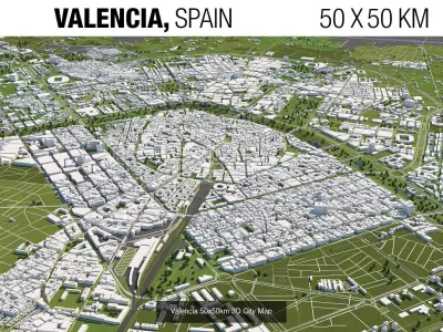 Spain 6 Cities Collection 3D Model Pack