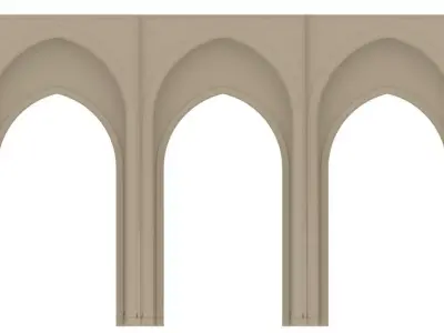 Double height gate 3D model