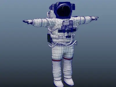 NASA Astronaut - PBR Low Poly Rigged and Ready for Animation Low-poly 3D model