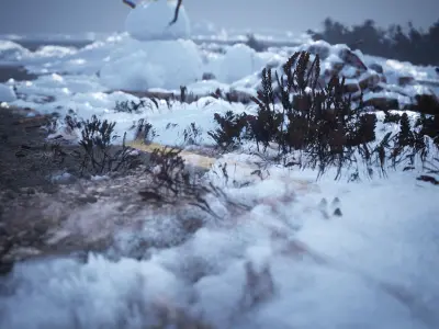 Snow Material and Props  80 Assets Low-poly 3D model