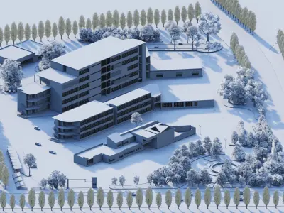 School-University -High School 3D model