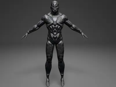 Space wanderer Low-poly 3D model