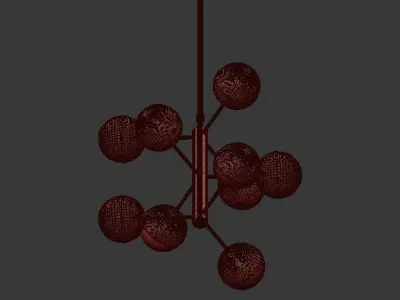 Italian Globe Cedar Moss Light 9 3D model
