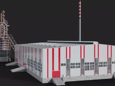 Steel works factory warehouse 3D Model Pack