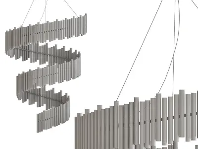 Brubeck spiral chandelier 3D model