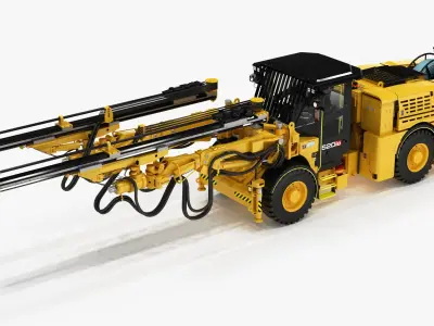  Underground Mining Drill Generic Rigged 