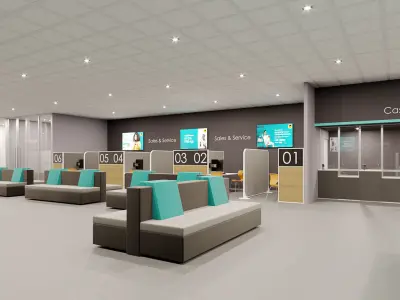 Corona - C4D scene files - FNB Bank 3D model