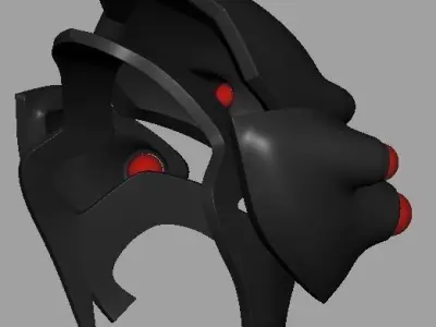 Widowhelm helmet with lights 3D print model