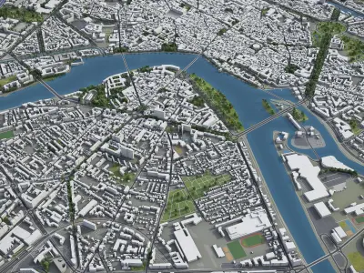 Toulouse Low-poly 3D model