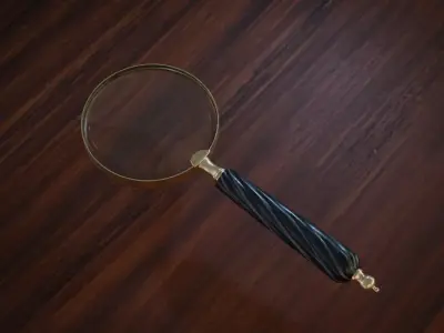 Magnifying glass Low-poly 3D model