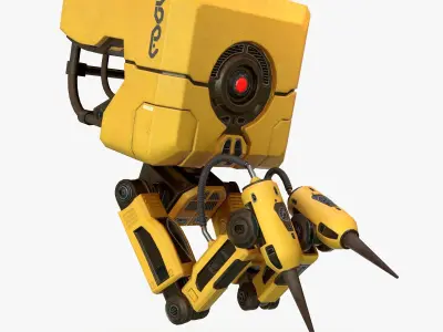 Robot Welder PBR Low-poly 3D model